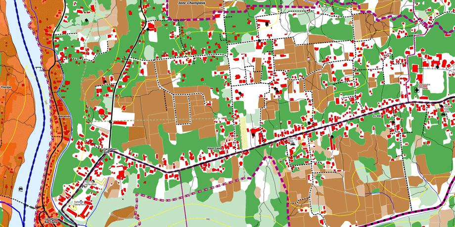 Extract van de kaart Camp Perrin-Centralités